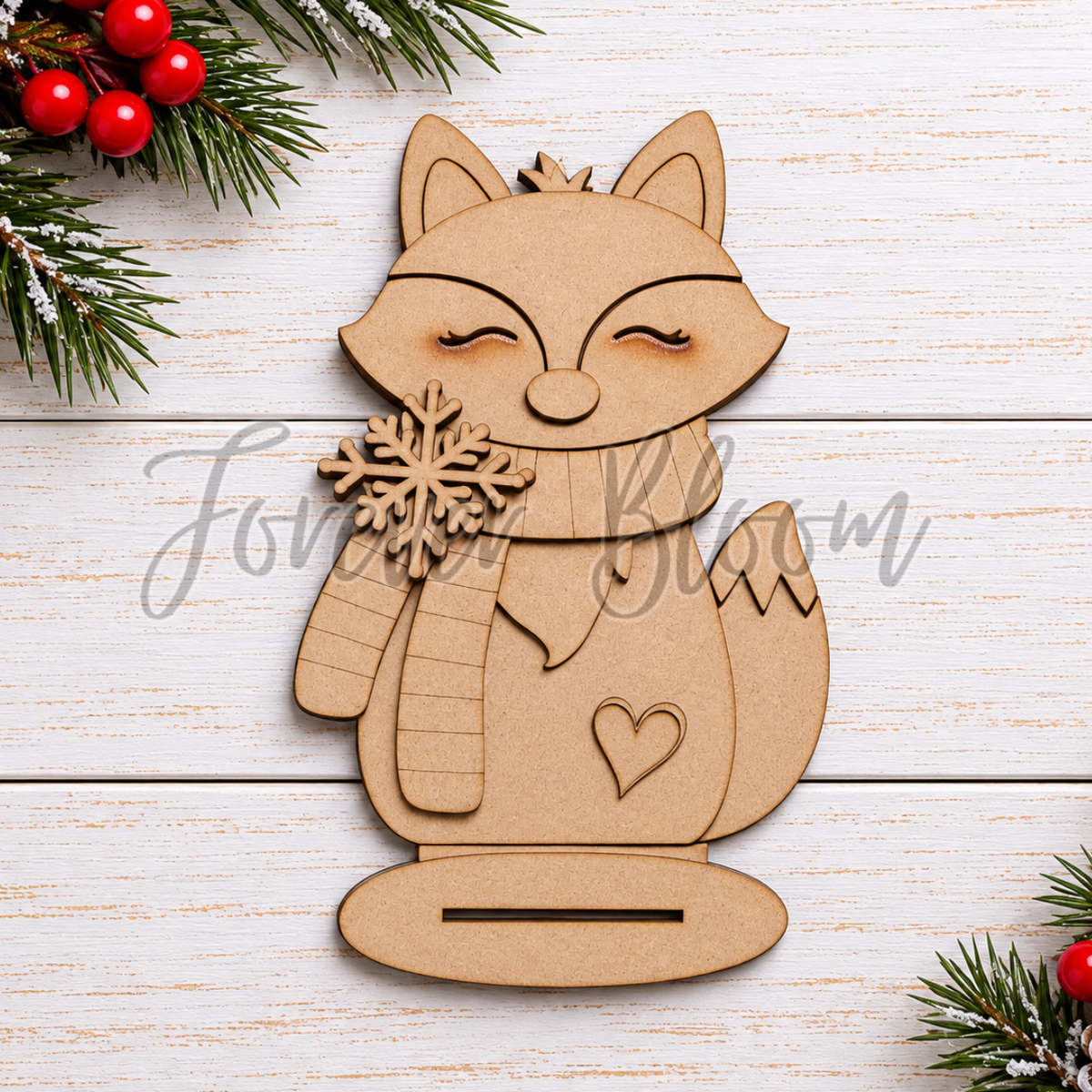 Woodland Fox Shelf Sitter - DIY Wood Kit