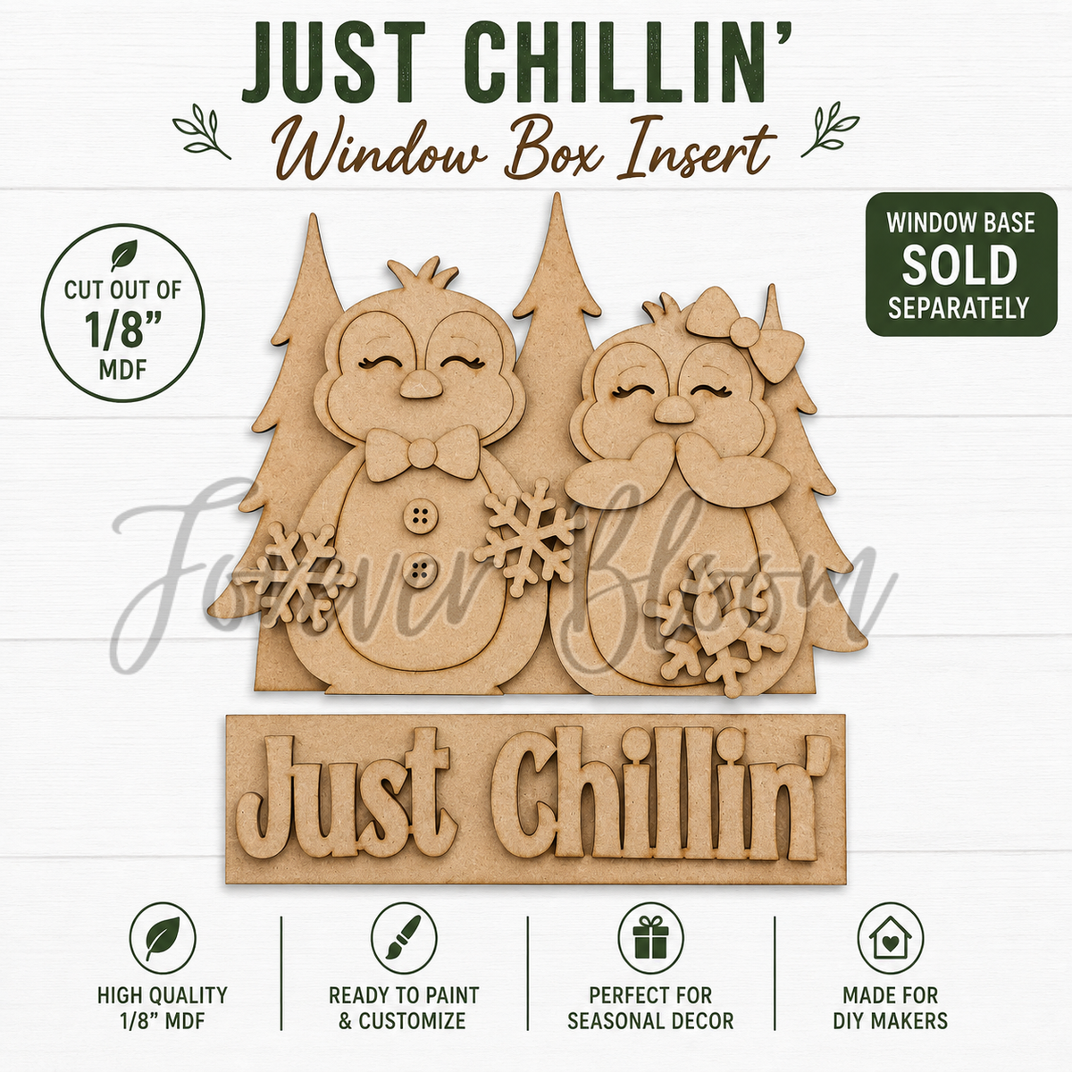 Just Chillin Window Insert – DIY Wood Kit