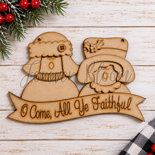 O Come, All Ye Faithful Ornament - DIY Wood Kit