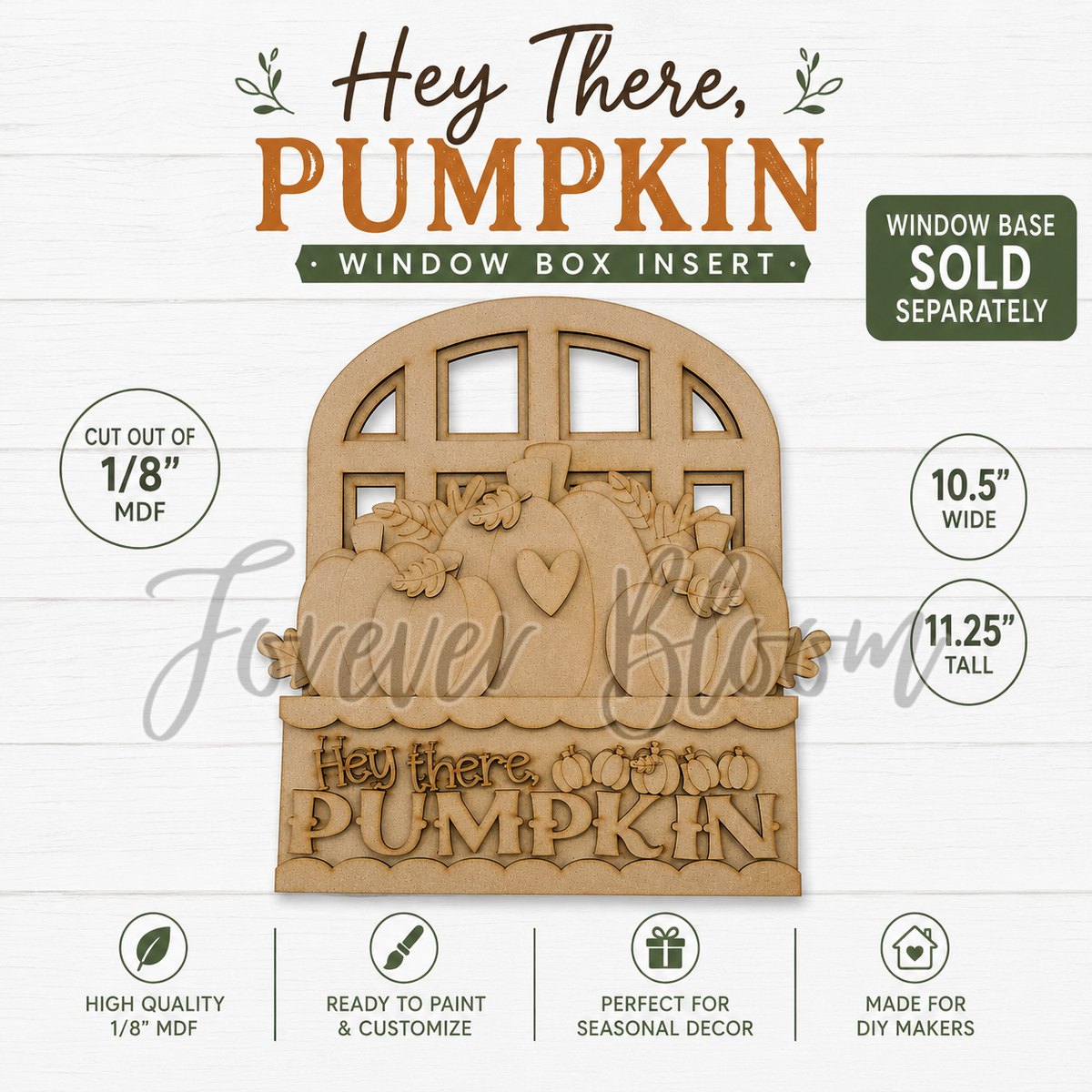 Hey There, Pumpkin Window Insert - DIY Wood Kit