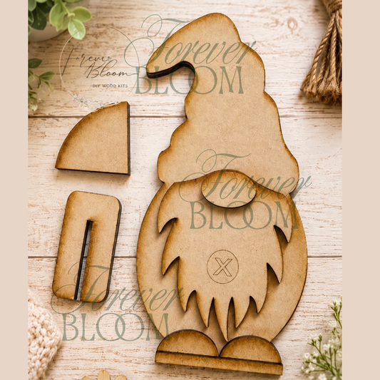 Interchangeable Gnome Base – Boy or Girl - DIY Wood Blank