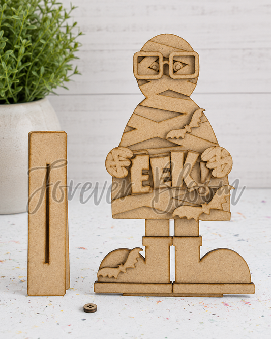 Marvin the Mummy Shelf Sitter - DIY Wood Kit