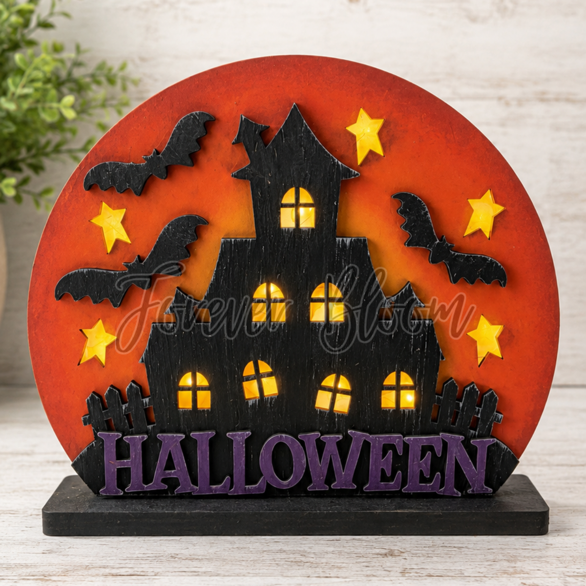 Light Up Haunted Halloween House - DIY Wood Kit