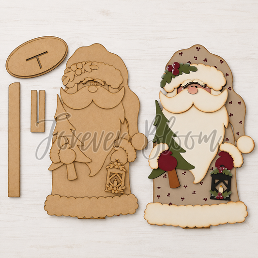Woodland Santa - DIY Wood Blank Kit